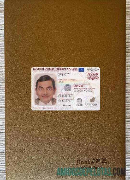 Latvia New ID Card olhar de foto frente exemplo